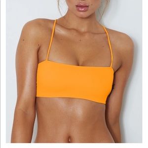 Tangerine White Fox Boutique Messina Bikini Top